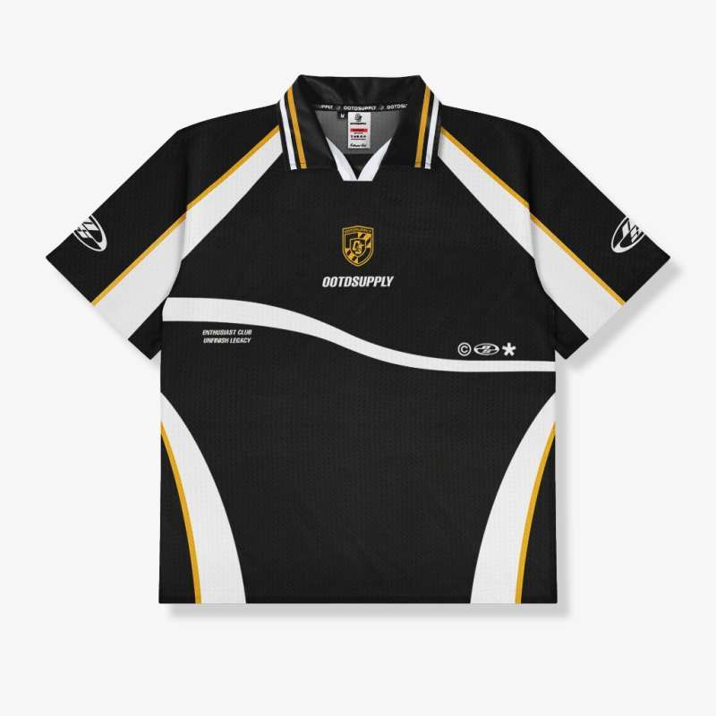 Promo Ootdsupply Sportswear Jersey Threads Black Kaos Jersey