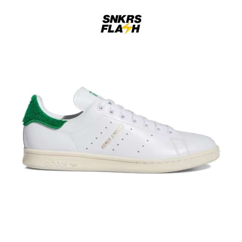 Sepatu Sneakers Unisex ADIDAS STAN SMITH X HOMER SIMPSON WHITE GREEN  IE7564
