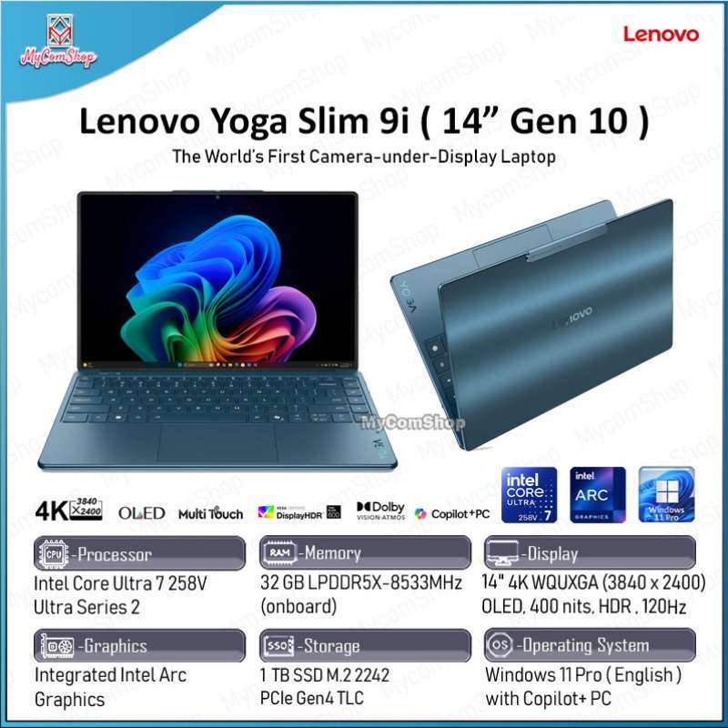 Jual Lenovo Yoga Slim 9i Gen 10 Ultra 7 258v 32gb RAM 1tb Ssd