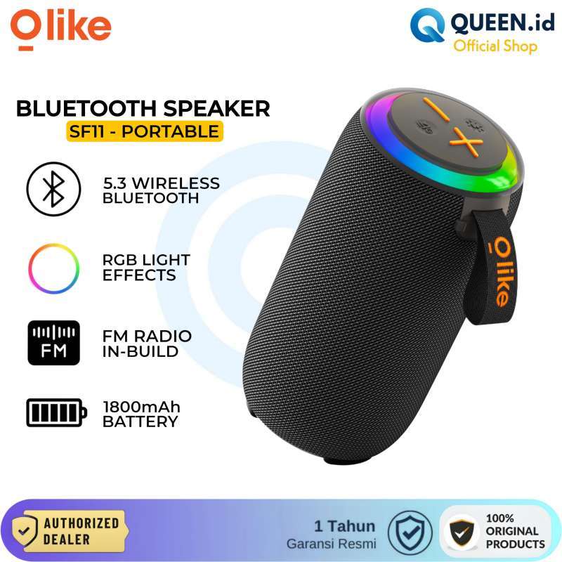 Olike SF11 Wireless Portable Bluetooth Speaker BT RGB Light 1800mAh FM  Radio Bass Max