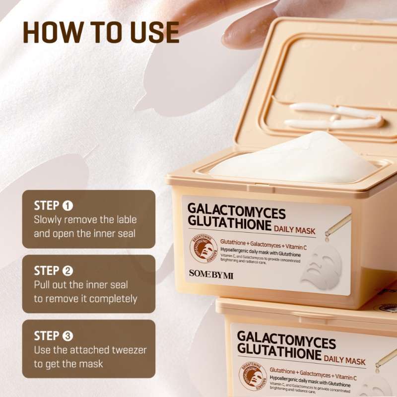 Promo Some By Mi Galactomyces Glutathione Daily Mask (30pcs In 1) Diskon  50% Di Seller Keitaskincare - Harapan Jaya, Kota Bekasi