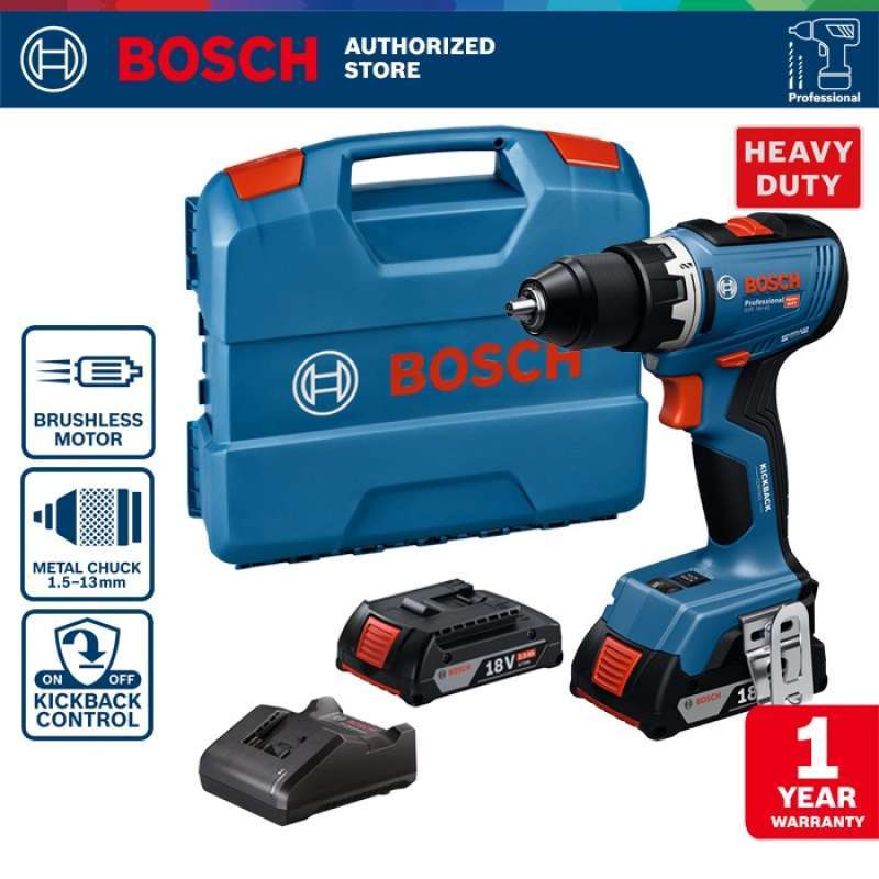 Promo Bosch Brushless Drill Driver Bor Obeng Baterai 18v 13mm