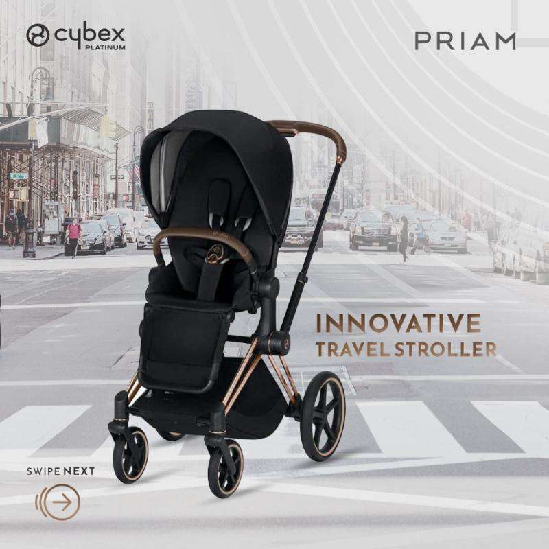 Kakoon Cybex Stroller Priam Premium Black Rose Gold Priam Seat Pack  Premium Multi Color