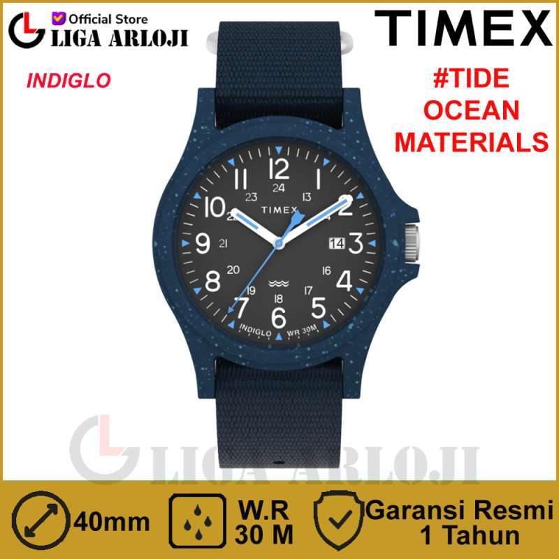 Promo Timex Tw2v81800 Reclaim Ocean Jam Tangan Pria Analog Blue