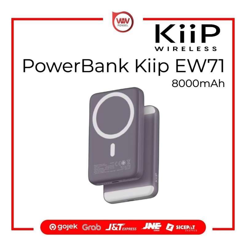 Jual Kiip Wireless Ew71 Powerbank 8000mah Dual Magnetic Fill Light