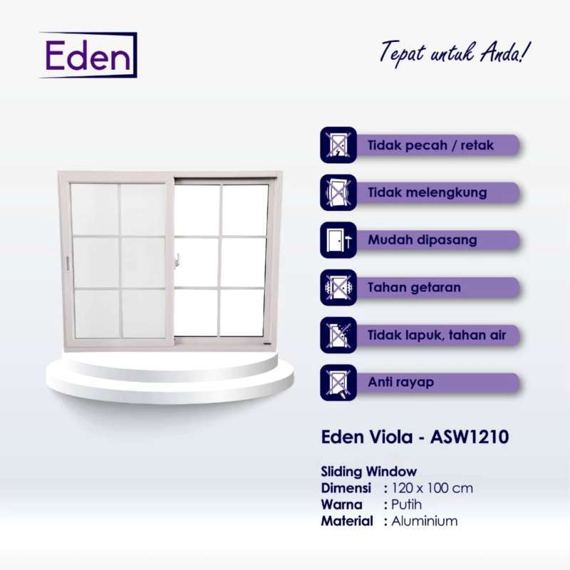 Jual Eden - Jendela / Window Sliding / Sleding / Geser Viola Aluminium ...