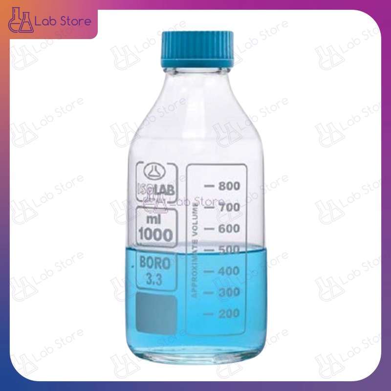 Jual Laboratory Bottle Borosilicate 1000 Ml Clear Lab Botol | Isolab ...