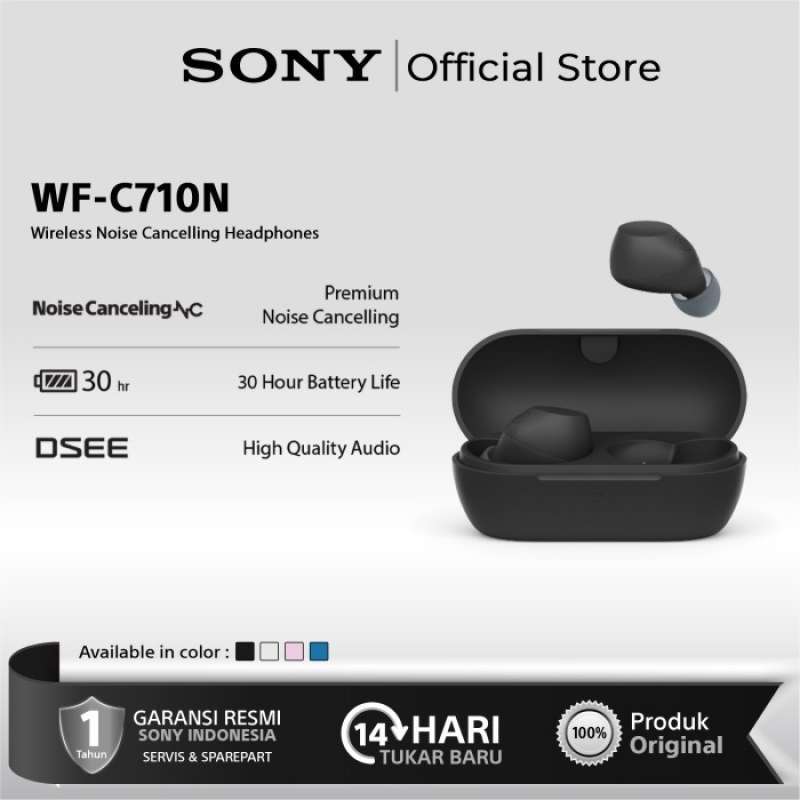 Sony WF-C700N | Wireless earphones - Microphone - In-ear - Bluetooth - Active noise reduction - Black