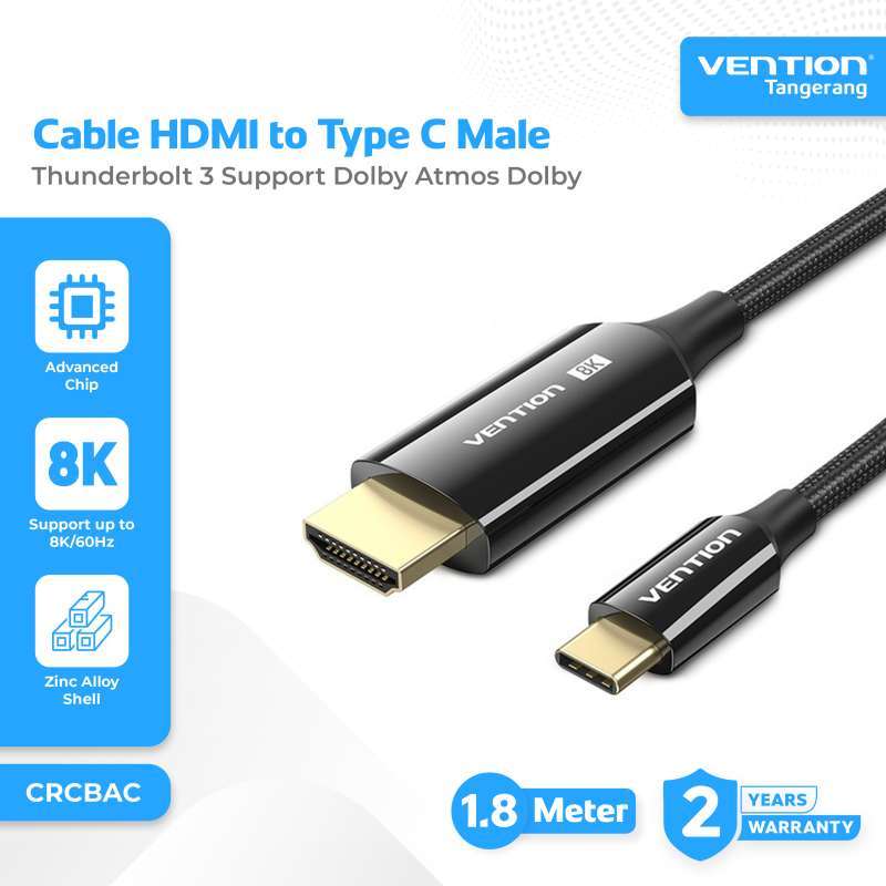 Hdmi Male Thunderbolt Cable To Hdmi USB-C Thunderbolt V3 (USB Type