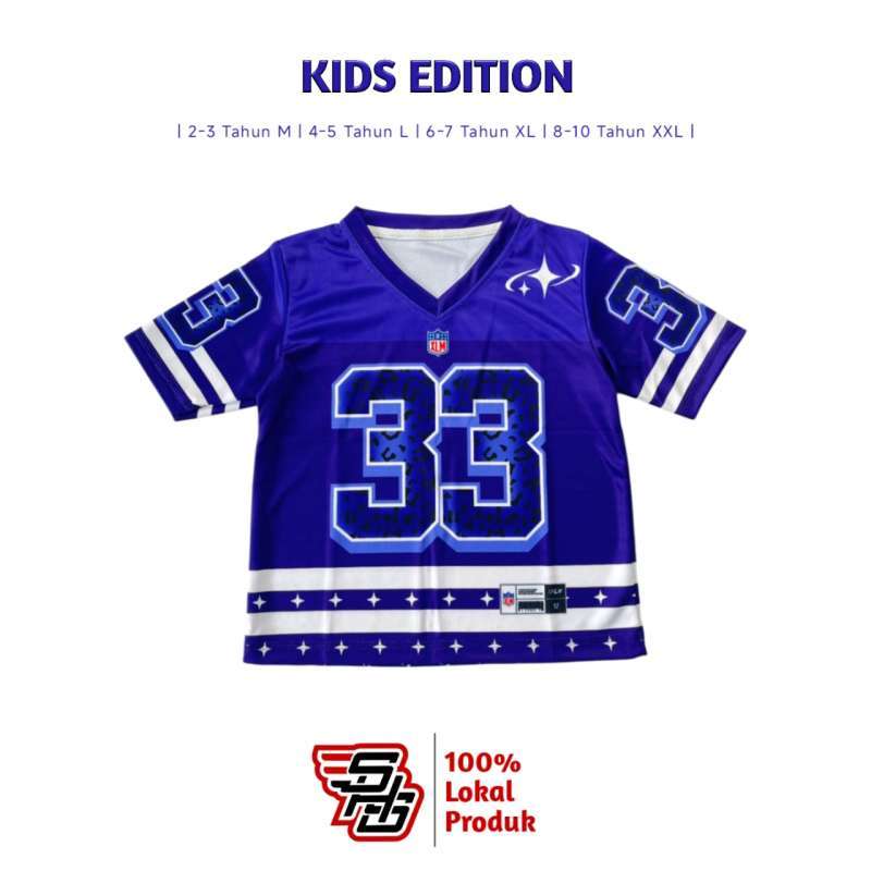 Jual Eshakids Jersey Cyrus 33 Number Series Nfl Jersey Anak