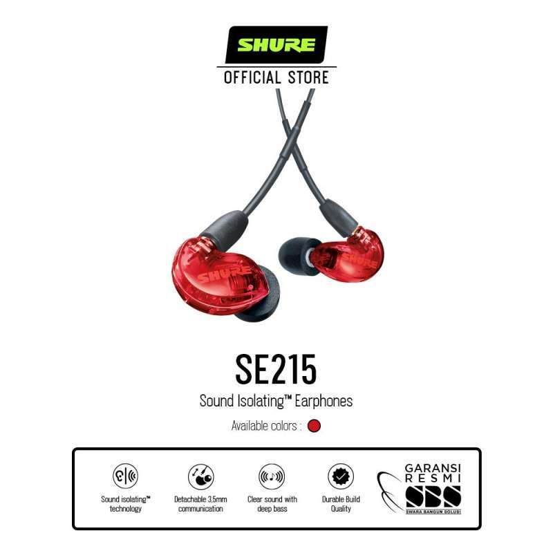 Shure SE215 Professional Earphone Special Edition Red