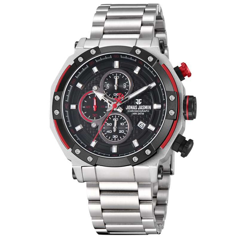 Jual Jonas Jasmin 5386 Jam Tangan Pria Chronograph Stainless Steel