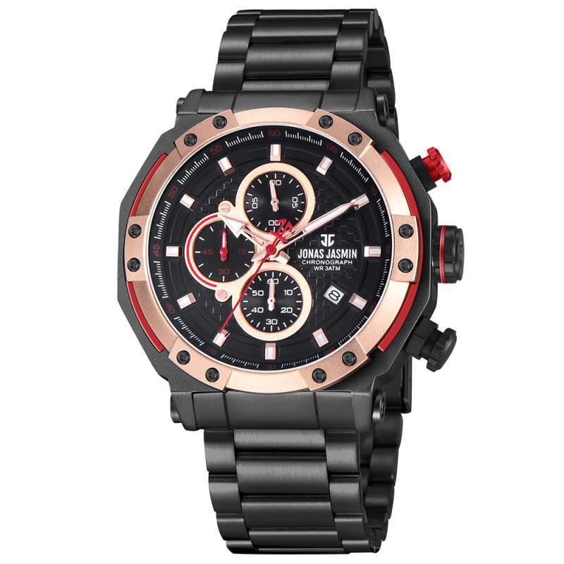 Jual Jonas Jasmin 5386 Jam Tangan Pria Chronograph Stainless Steel