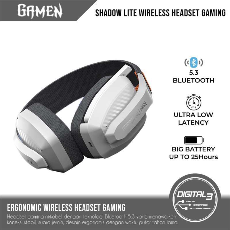 Jual Gamen Shadow Lite Headset Gaming Wireless Bluetooth Clear