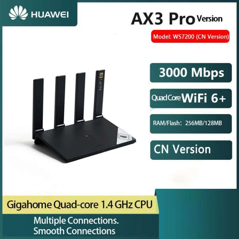 HUAWEI AX3 PRO WS7200 HiLink Router Wifi Plus 3000Mbps Dual Band Gigahome  Quad Core Mesh Network Antena Repeater