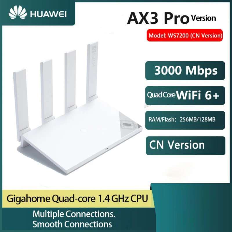 HUAWEI AX3 PRO WS7200 HiLink Router Wifi Plus 3000Mbps Dual Band Gigahome  Quad Core Mesh Network Antena Repeater