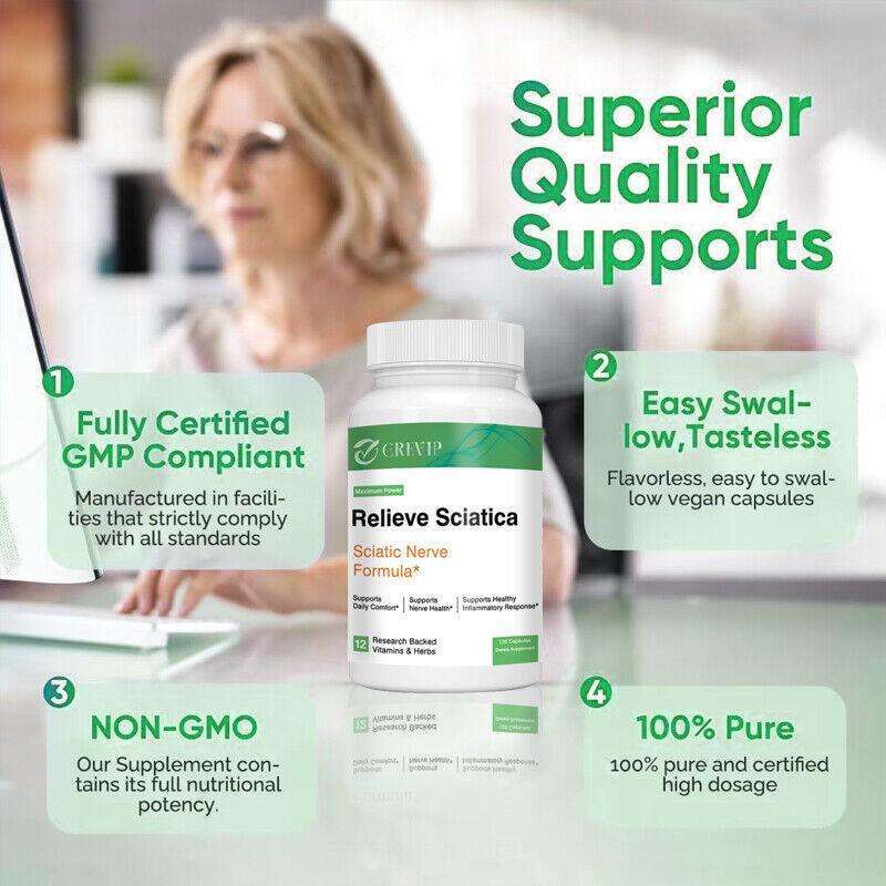 Jual Grevip Usa Relieve Sciatica B Complex + Acetyl L Carnitine 300mg 120  Capsules - Support Nerve Health With Herbal Blend Di Seller Limitless  Nutrition - Kuta, Kab. Badung | Blibli