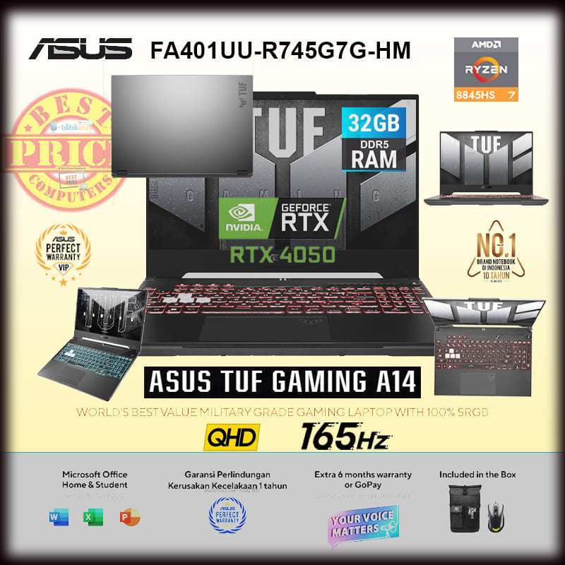 Jual Asus Tuf Gaming A14 Fa401uu-r745g7g-hm Jaeger Gray [amd