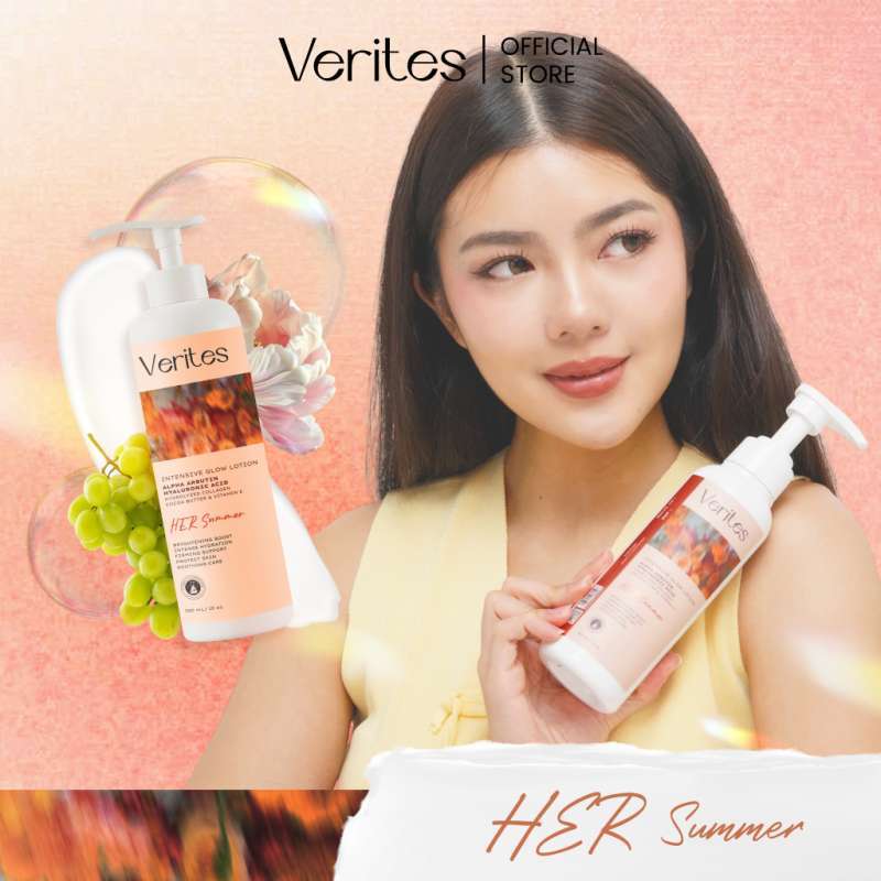 VERITES Intensive Glow Lotion HER Summer 300ml Hyaluronic Acid  Mencerahkan