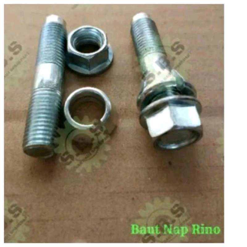 Jual ( 4biji) Baut Nap As Roda Rino/ Ht125/ Ht130 Baut Nap Roda Rino ...