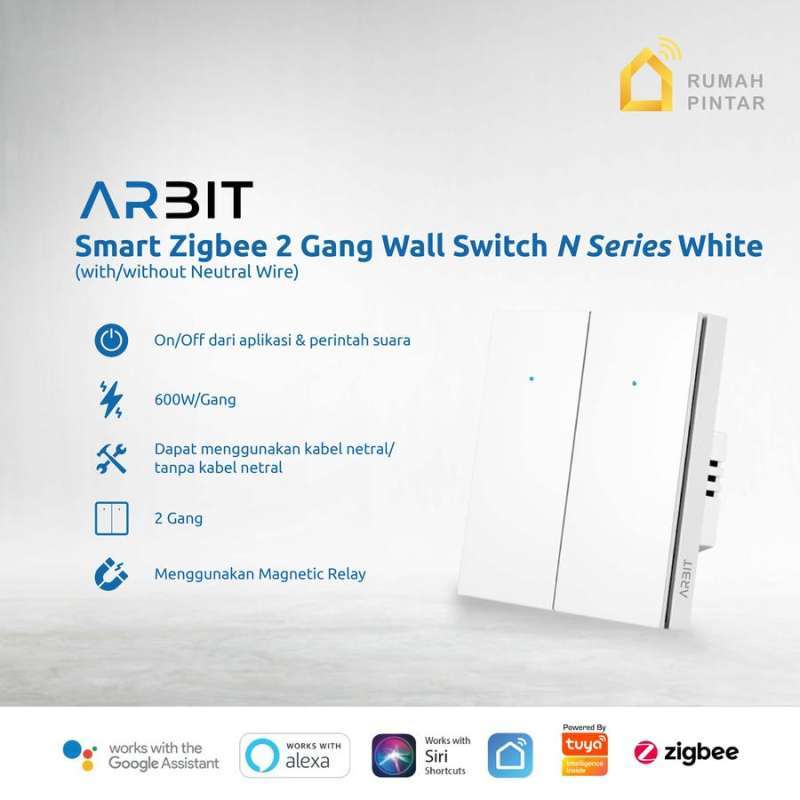 Promo Arbit Zigbee Wall Switch N Series 1 2 3 Gang Saklar Pintar Smart ...