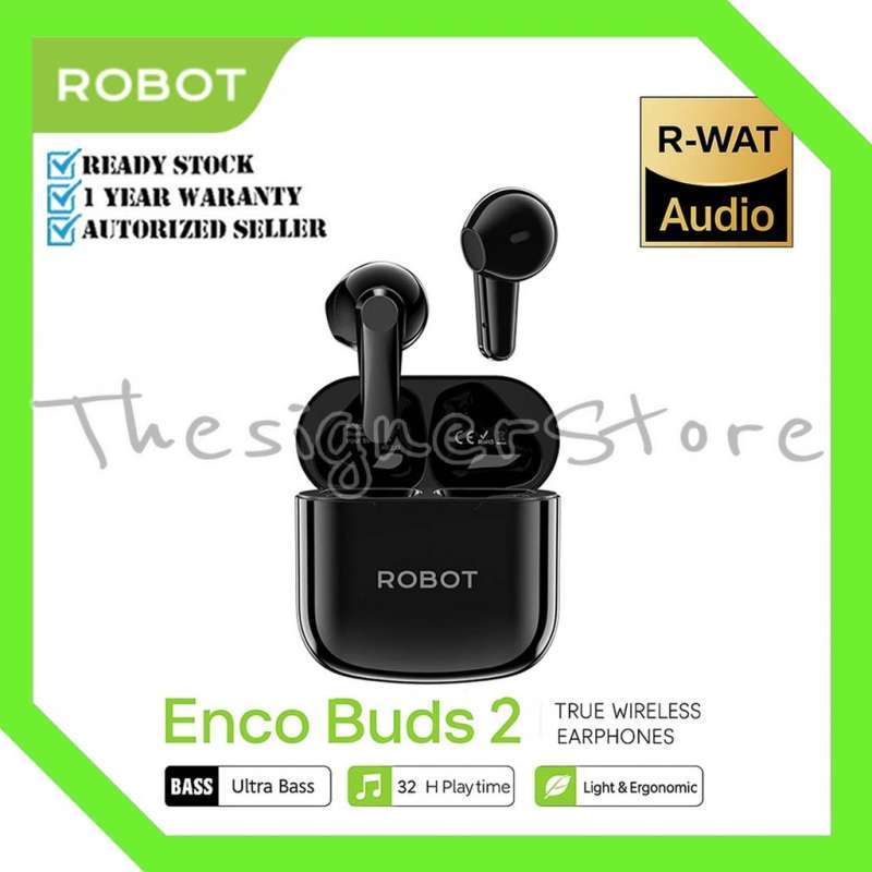 TWS Robot Encobuds True Wireless Semi In Ear Mini Earbuds Bluetooth  Garansi Resmi Tahun