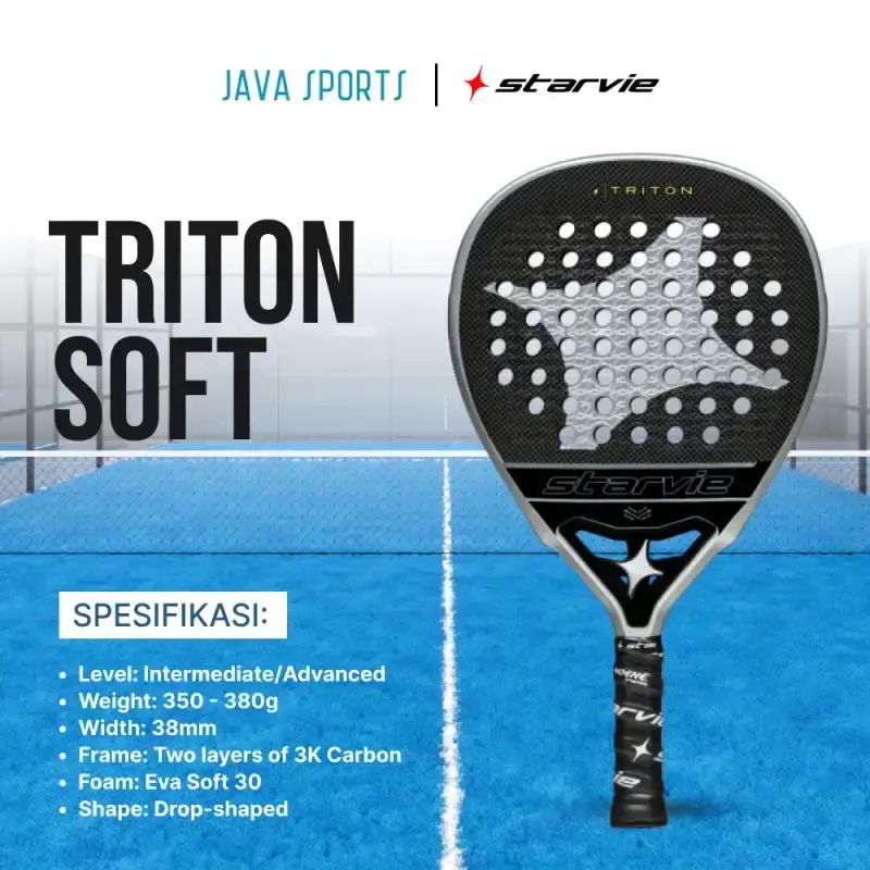starvie triton soft 30 パデルラケット スターバイトリトン Jual Raket Padel Tenis Starvie Triton Soft Original Padel Racket