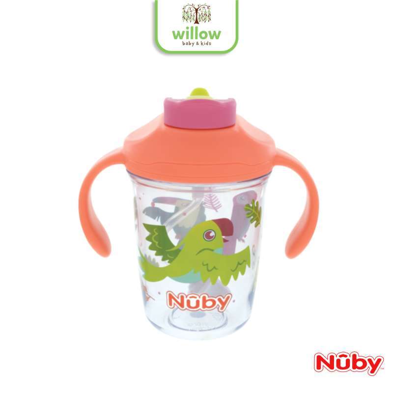 Tempat Minum Anak Nuby Handle Multifunction Flip It Cup 240Ml Birds