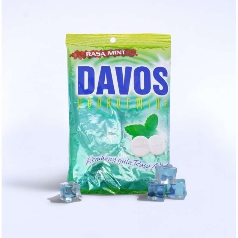 Jual Permen Davos Jadul Rasa Mint Dan Extra Mint Toples Kantong Bag ...