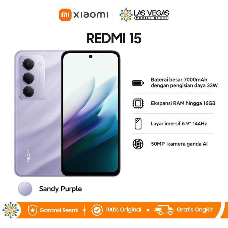 Xiaomi Redmi 15 8GB/128GB Baterai besar 7000mAh Garansi Resmi