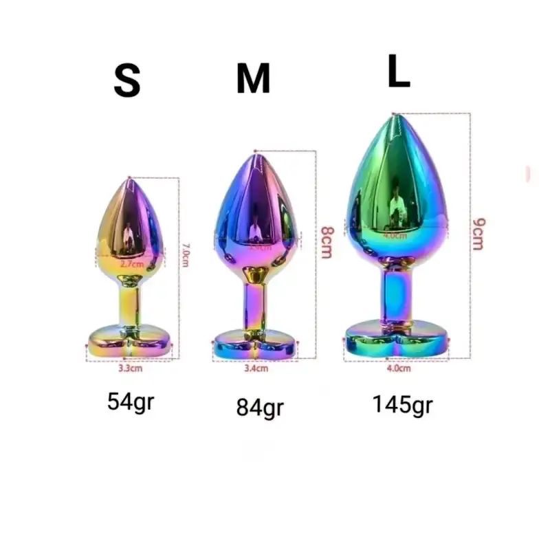 Jual [js-010] Anal Plug Manual Gradien Rainbow Alat Bantu Sex Pria ...