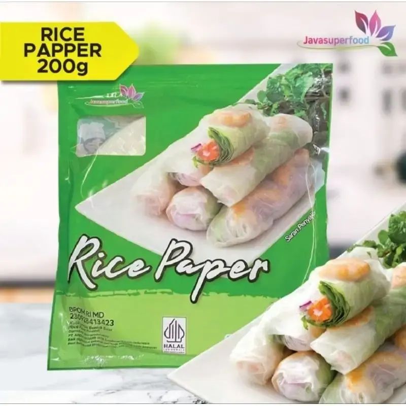 Jual Java Super Food Rice Paper Bentuk Kotak Isi 20 Lembar 200 Gram ...