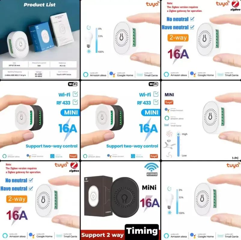Jual Smatrul Mini Diy Smart Switch Module Wifi Rf 433mhz Dimmer Kipas ...