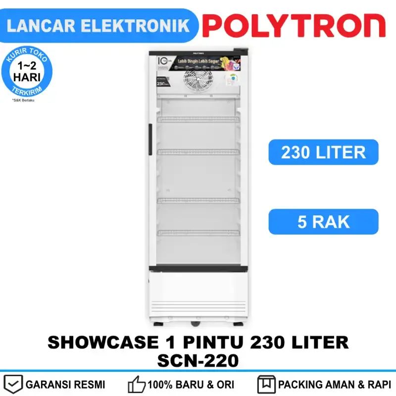 Jual Showcase Polytron 1 Pintu 230 Liter 4 Rak Scn-220 Di Seller ...