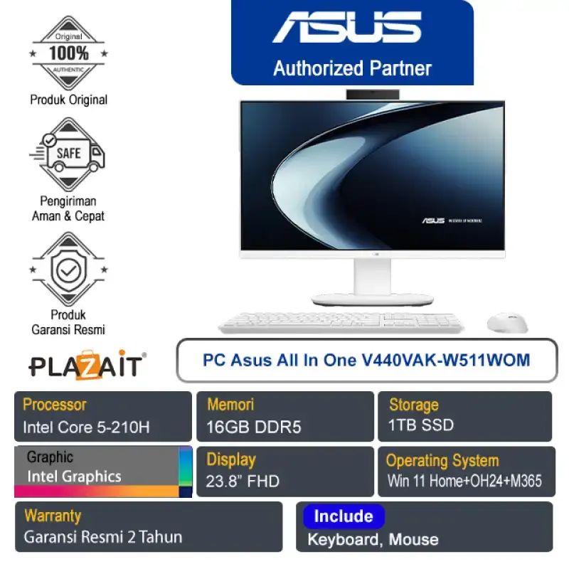 Promo Pc Asus All In One V440vak-w511wom /intel Core 5-210h/16gb/1tb ...