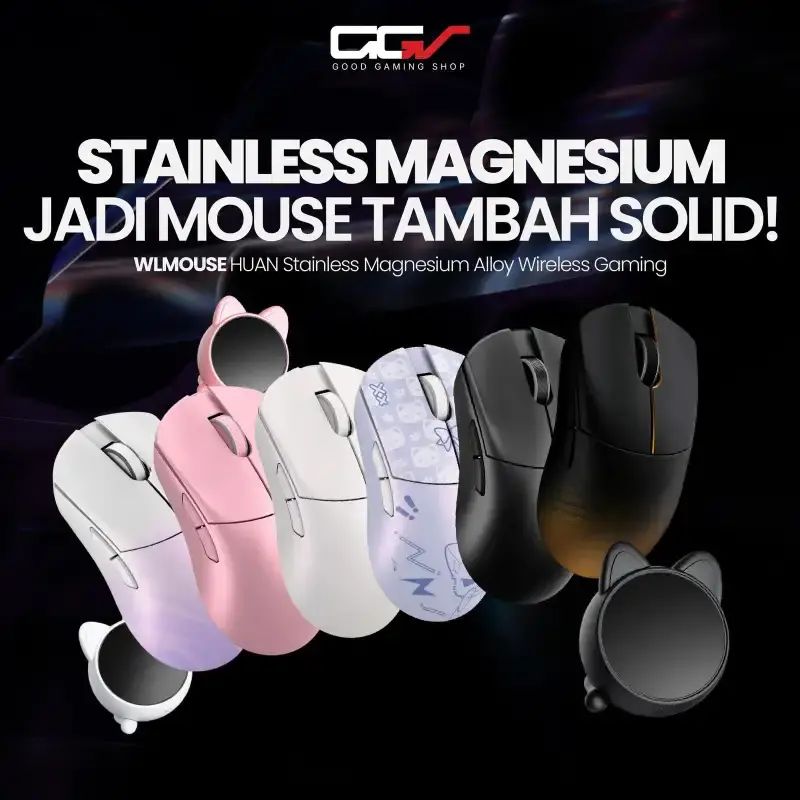 Promo Wlmouse Huan Stainless Magnesium Alloy Wireless Gaming Mouse