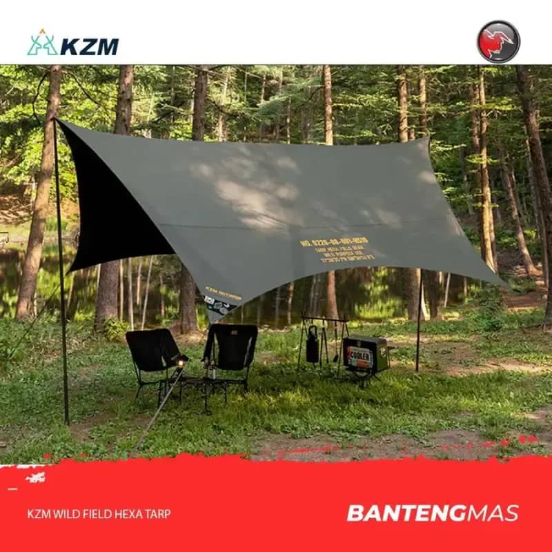 Promo Kzm Wild Field Hexa Tarp (pole Is Not Include) Diskon 5% Di