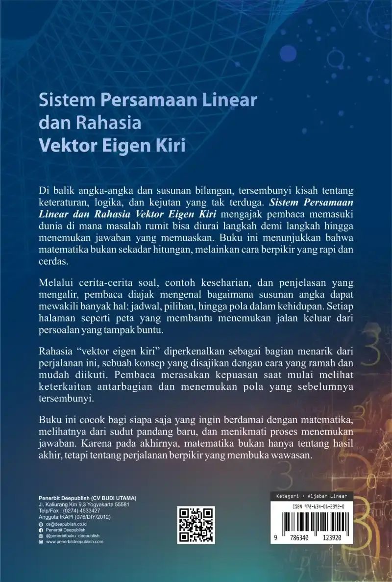 Jual [dp13878a] Buku Sistem Persamaan Linear Dan Rahasia Vektor Eigen ...