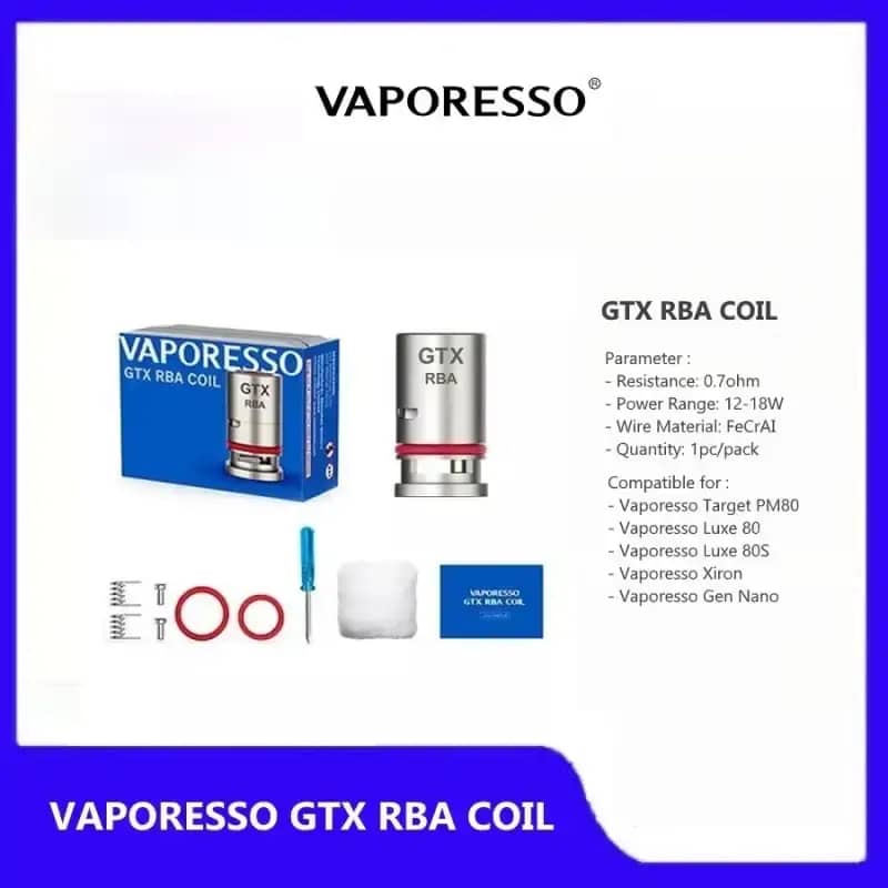 vaporesso gtx rba Vaporesso - Resistenze Gtx 5pz main image 1