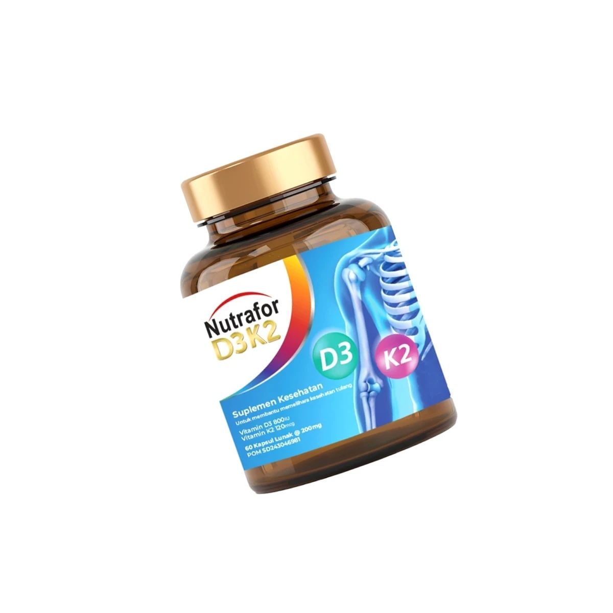 Nutrafor Jual Nutrafor D3 K2 Botol Isi 60 Kapsul - Vitamin D3 800 Iu K2 120 Mcg ...