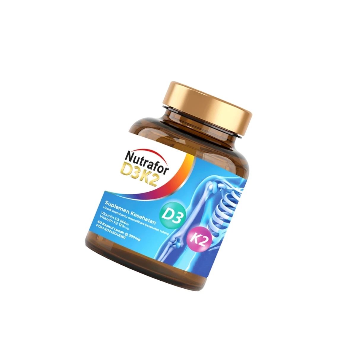 Nutrafor Jual Nutrafor D3 K2 Botol Isi 60 Kapsul - Vitamin D3 800 Iu K2 120 Mcg ...