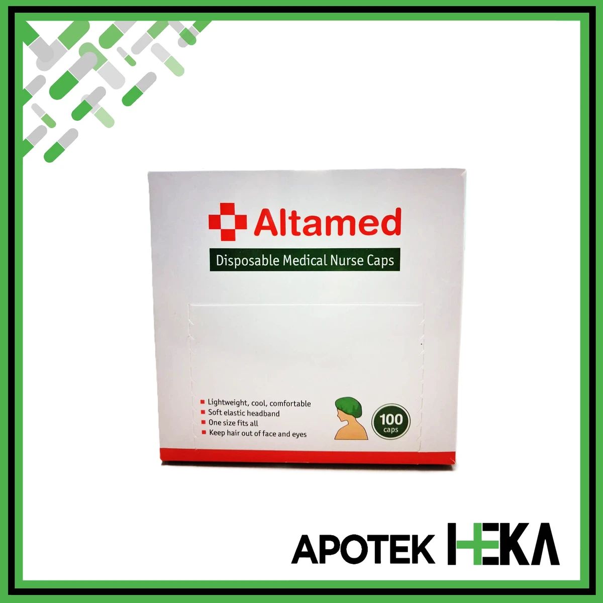 Jual Altamed Medical Nurse Caps Box Isi 100 Pcs - Penutup Kepala Medis ...
