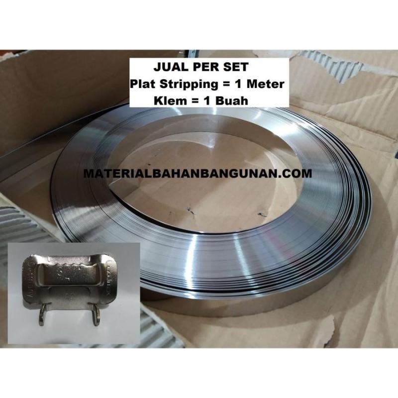 Jual Set Plat Strapping Band 3/4 Inch Klem Stainless Steel