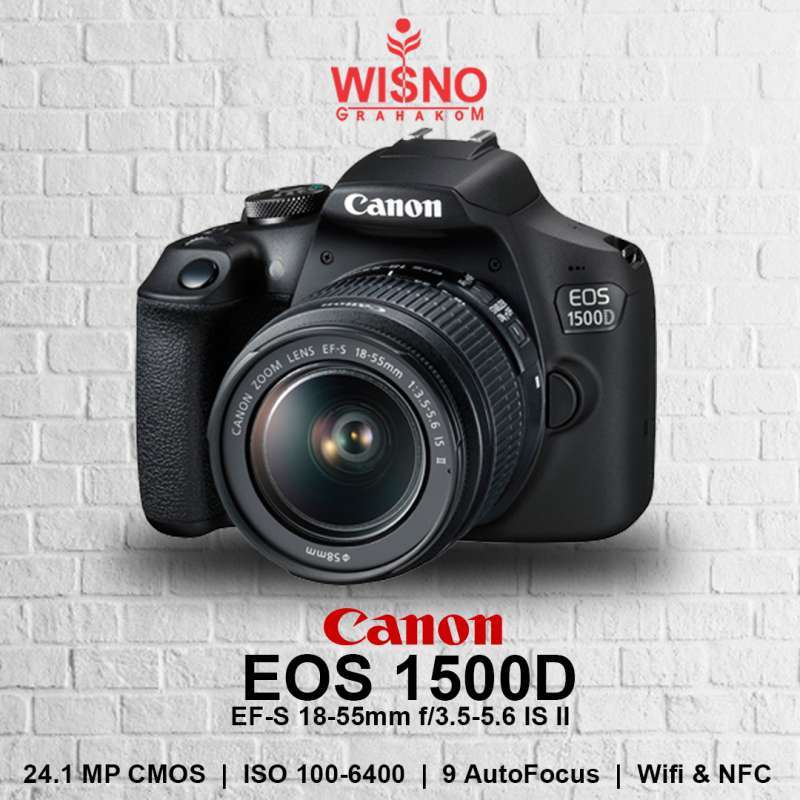 Kamera DSLR Canon EOS 1500D kit 18-55 IS II
