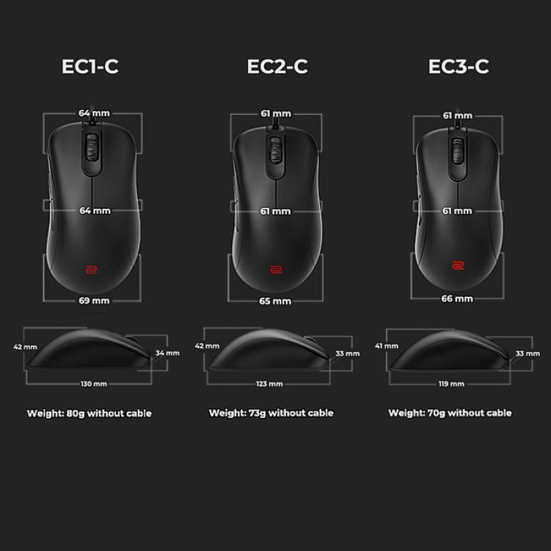 BenQ ZOWIE EC-C Series Esports 3360 Sensor Gaming Mouse Paracord Cable
