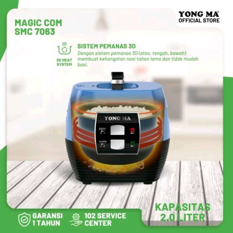 Jual Yong Ma Smc7063 Rice Cooker 2 Liter 400 Watt Yongma Smc 7063 Di