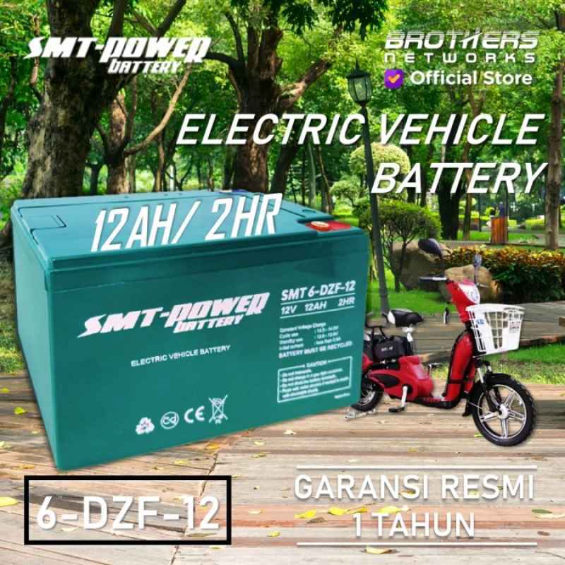 Promo BATTERY SMT 6-DZF-12 12V 12AH 2HR - AKI SEPEDA LISTRIK SELIS
