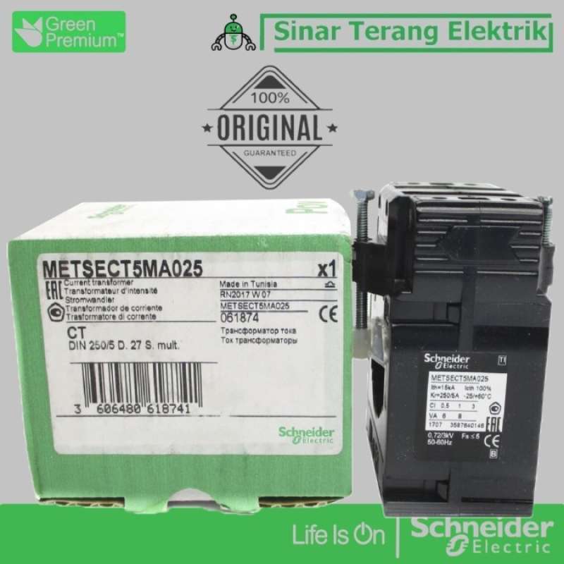 Promo Schneider Electric Current Transformer CT 250/5A METSECT5MA025