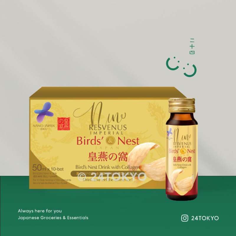 Jual Nano Japan Resvenus Bird Nest Drink Collagen Sarang Burung Walet halal di Seller 24Tokyo