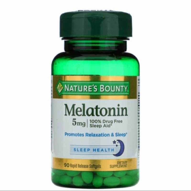 Promo nature's bounty melatonin 5mg sleep aid 90.softgel Diskon 23 di